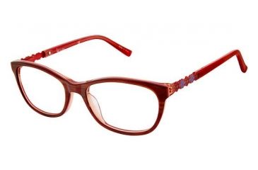 Image of Nicole Miller Larkin Single Vision Prescription Eyeglasses - Frame Brown Horn, Size 50/16mm NMLARKIN02