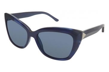 Image of Nicole Miller Myrtle Single Vision Prescription Sunglasses NMMYRTLE03 - Frame Color Matte Navy Horn