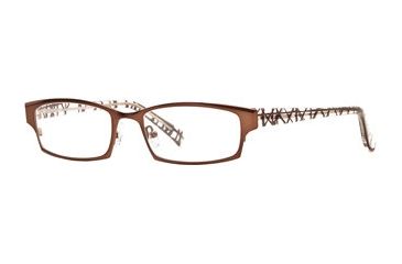 Image of Nicole Miller Outrageous SENM OUTR00 Progressive Prescription Eyeglasses - Cinnamon SENM OUTR005135 BN