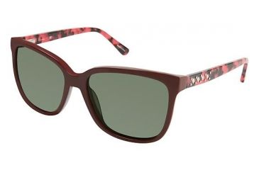 Image of Nicole Miller Ryder Sunglasses - Frame Purple/Tortoise, Lens Color Dark Brown Gradient, Size 55/16mm NMRYDER03