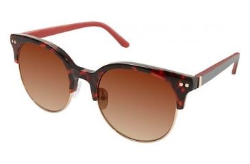 Image of Nicole Miller Sylvan Progressive Prescription Sunglasses NMSYLVAN02 - Frame Color Red Tortoise