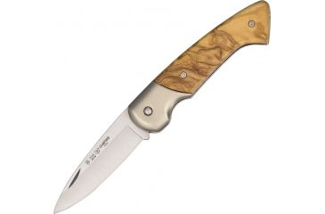 Image of Nieto Navaja Camping Fold Knife, SS Slipjoint PE Blade, Hardwood Olive handle NIE109