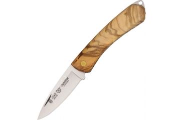 Image of Nieto Navaja Junior Fold Knife, SS drop point Plain blade, Hardwood Olive handle NIE393