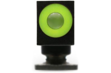 Image of Night Fision Glow Dome Night Sight Set, U Rear, Glock 17/17L/19/22/23/24/25/ 26/27/28/31/32/33/34/35/37/38/39/48, Yellow Front/Black Rear w/Green Tritium, NSN No, GLK-001-007-GD-PYGZG