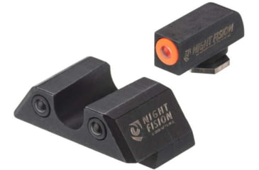 Image of Night Fision Standard Height Night Sight Set, Glock 48, Orange Front Ring, U Notch Rear, GLK-005-007-OGZG
