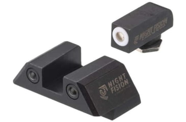 Image of Night Fision Standard Height Night Sight Set, Glock 48, White Front Ring, GLK-005-003-WGZG