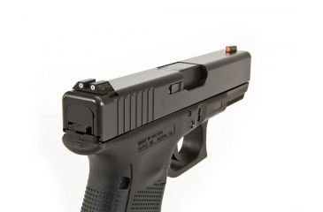 Image of Night Fision Perfect Dot Night Sight Set w/Orange Front, Square White Rear, w/Green Tritium, Glock 17/17L/19/22-28/31-35/37-39, GLK-001-003-OGWG