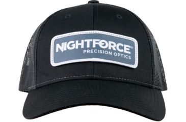Image of NightForce Trucker Hat, Low Profile, w/ Patch, Black, Medium/Large, A523-ML