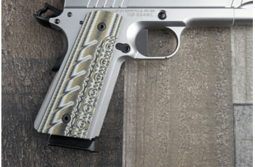 Image of Nighthawk Custom Aztec/320 G10 Grips, Thin Style, Predator Green,with Thumb Scoop, Government, Signature Competition, G151
