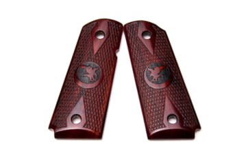 Image of Nighthawk Custom Cocobolo Grips, Officer, Double Diamond Checkering, Ambi Cut, w/Nighthawk Logo, G174