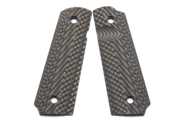 Image of Nighthawk Custom Operator II Govt. Grips, Flat Bottom, No Radius, Std. Cut, Dirty Olive, G152