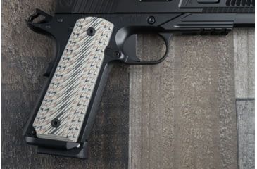 Image of Nighthawk Custom Predator G10, Spiral Cut, Mag Rel. Relief, Gov., Black &amp; Tan, No Logo, G142
