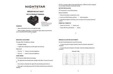 Image of NightStar PR17A Ultra-Thin Shake Awake Side Load 1x17mm Reflex Red Dot Sight