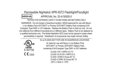Image of Nightstick Intrinsically Safe 6AA Dual Angle Light,Battery Pack,Magnetic Base,200 Lumens,Red XPR-5572RM