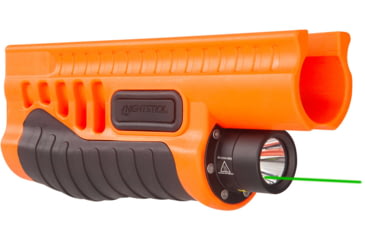 Image of Nightstick Shotgun Forend Light For Mossberg 500/590/Shockwave w/ Green Laser, Less-Lethal Orange, SFL-12GL