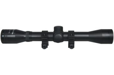Image of Nikko Stirling Mountmaster Rifle Scope 4x32mm 4-Plex Reticle Matte Black Finish With One Inch Rings