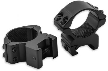 Image of Nikko Stirling 1in Weaver Rings HIGH, Black, NSN N NPMWH