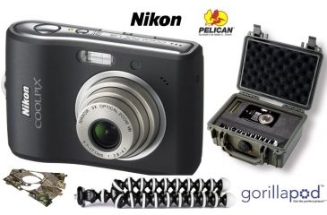 Image of Nikon CoolPix Hunting Camera System - L15 8MP Digital Camera, Gorillapod Tripod &amp; Pelican Case 9449