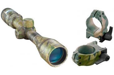 Image of Nikon ProStaff Realtree 3-9x40mm Rifle Scope, APG Camo w/ BDC Reticle 6724 w/ Nikon REALTREE Hardwoods Green HD Camouflage Medium Standard Rings 8182