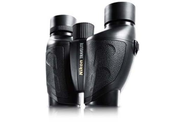 Image of Nikon Travelite 12x25mm Porro Prism Compact Binoculars, Black, 7279
