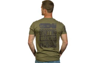 Image of Nine Line Apparel Warheads On Forheads Men's T-shirt Grn Med