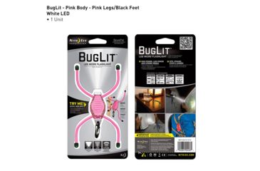 Image of Nite Ize BugLit LED Micro Flashlight - Pink Clear Body/White LED BGT12W-07-0112