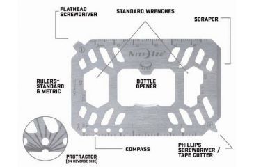 Image of Nite Ize Financial Tool Multi Tool Card, Stainless, FMTM-11-R7