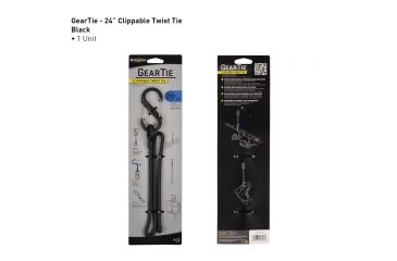 Image of Nite Ize Gear Tie Clippable Twist Tie 24in,Black GLC24-01-R3