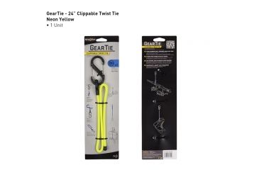 Image of Nite Ize Gear Tie Clippable Twist Tie 24in,Neon Yellow GLC24-33-R3