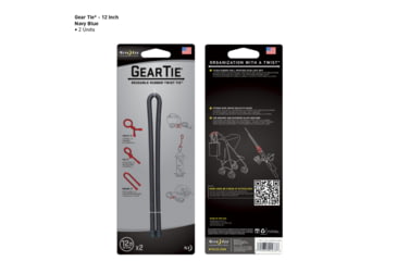 Image of Nite Ize Gear Tie 12 Inch 2 Pack - Navy Blue GT12-2PK-30