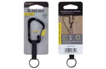 Image of Nite Ize SlideLock Key Ring #3 Black, 3 CSLW3-01-R6