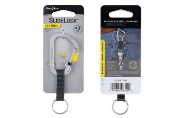 Image of Nite Ize SlideLock Key Ring #3 Stainless, 3 CSLW3-11-R6