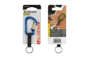 Image of Nite Ize SlideLock Key Ring Aluminum, Blue, CSLAW3-03-R6
