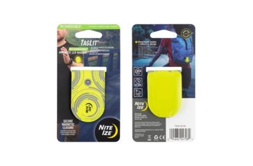 Image of Nite Ize TagLit Rechargeable Magnetic LED Marker, Neon Yellow/Green LED TGLR-33-R3