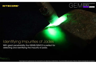 Image of Nitecore GEM8 1 x 18650/ 2 x CR123A/ RCR123A CREE XP-L HI V3 LED Jeweler Flashlight, 500 Lumens, Silver, GEM-8