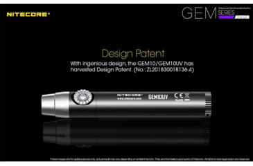 Image of Nitecore GEM8 1 x 18650/ 2 x CR123A/ RCR123A CREE XP-L HI V3 LED Jeweler Flashlight, 500 Lumens, Silver, GEM-8