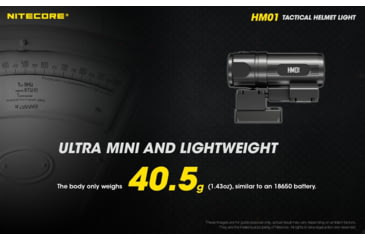 Image of Nitecore HM01 320 Lumens 360 deg Pivoting Tactical Helmet Light, Black, 6952506406784