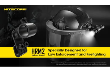 Image of Nitecore HRM2 Helmet Clamp Mount with Swivel for 1in Flashlights, Black, 6952506494316