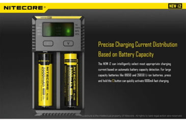 Image of Nitecore I2 Intellicharger 2-Slot Universal Battery Charger, Black, 6952506491384