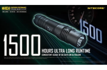 Image of Nitecore MH10S 1800 Lumen USB-C Rechargeable Flashlight, Black, 6952506406470