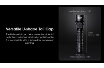 Image of Nitecore MH25 Pro UHi40 LED Rechargeable Flashlight, 3300 Lumens, Black, FL-NITE-MH25PRO