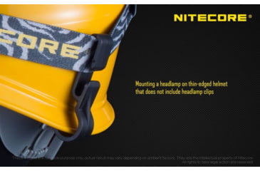 Image of Nitecore NHC10 Helmet/Hard Headlamps Hat Clips, 4 Pack, Black, 6952506492428