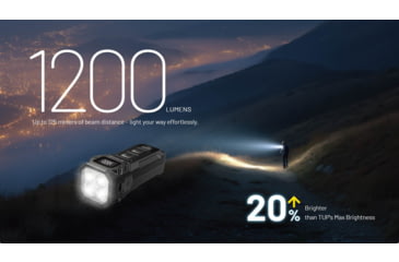 Image of Nitecore TUP2 MCT Rechargeable Keychain EDC Lithium Ion 1200 Lumens LED Flashlight, Orange, 6952506409549