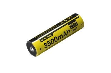 Image of Nitecore NL1835R 18650 3500mAh 3.6V Protected Lithium Ion (Li-ion) Button Top Battery with Built In Micro-USB Charging Port, Black NITECORE-NL1835R