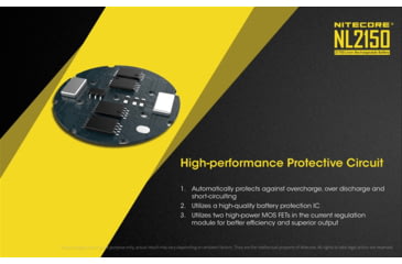 Image of Nitecore NL2150 21700 5000mAh Rechargeable Li-ion Battery, Yellow, 6952506492848