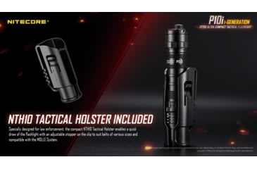 Image of Nitecore P10i 1800 Lumen USB-C Rechargeable Flashlight, Black, 6952506406500