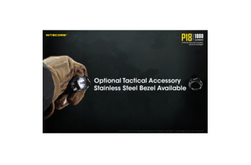 Image of Nitecore P18 Black Stainless Steel Tactical Bezel, Black, 6952506493128