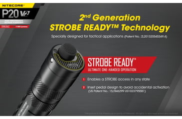 Image of Nitecore P20 V2 1100 Lumen LED Flashlight, Black, 6952506405930