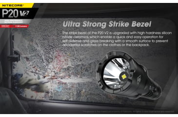 Image of Nitecore P20 V2 1100 Lumen LED Flashlight, Black, 6952506405930