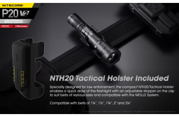 Image of Nitecore P20 V2 1100 Lumen LED Flashlight, Black, 6952506405930